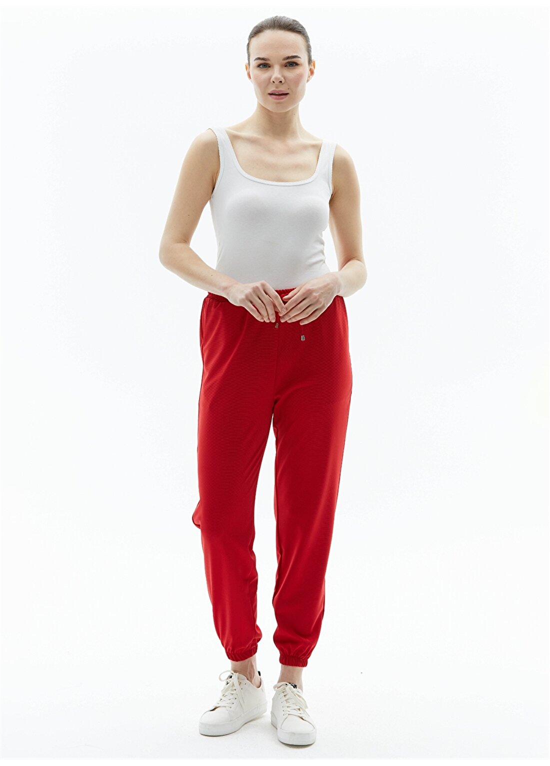 Selen Normal Bel Standart Kırmızı Kadın Pantolon 24YSL5179