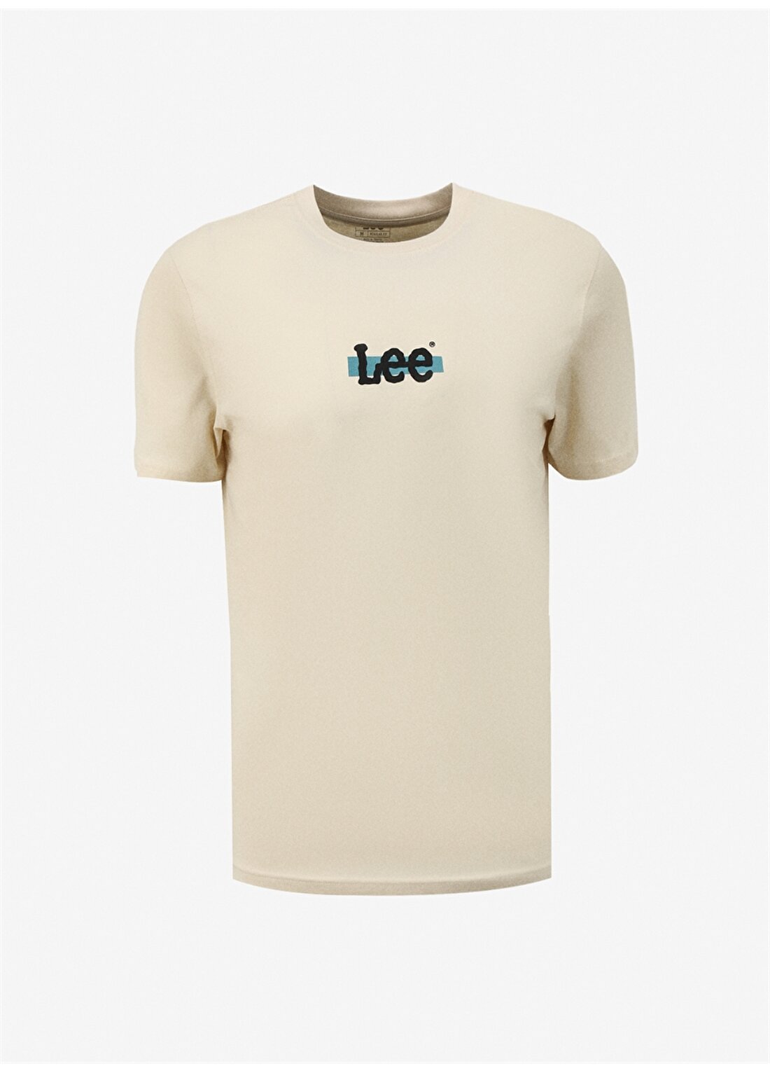 Lee Bisiklet Yaka Bej Erkek T-Shirt L241521614 Loose Fit T-Shirt