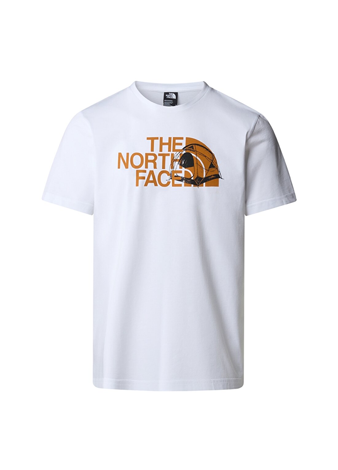 The North Face Beyaz Erkek Bisiklet Yaka Baskılı T-Shirt NF0A8954FN41_GRAPHIC HALF DOME TEE