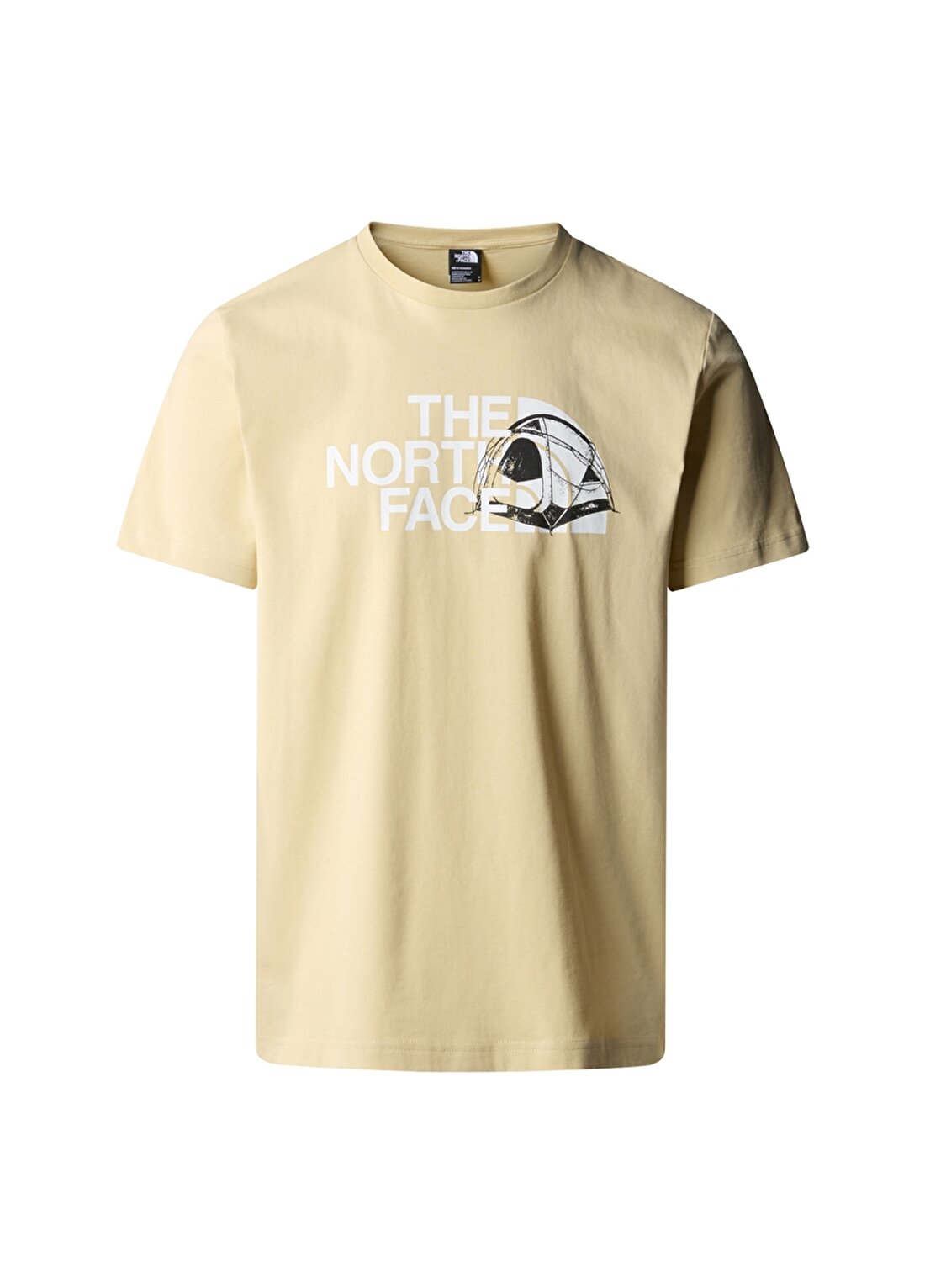 The North Face Bej Erkek Bisiklet Yaka Baskılı T-Shirt NF0A89543X41_GRAPHIC HALF DOME TEE