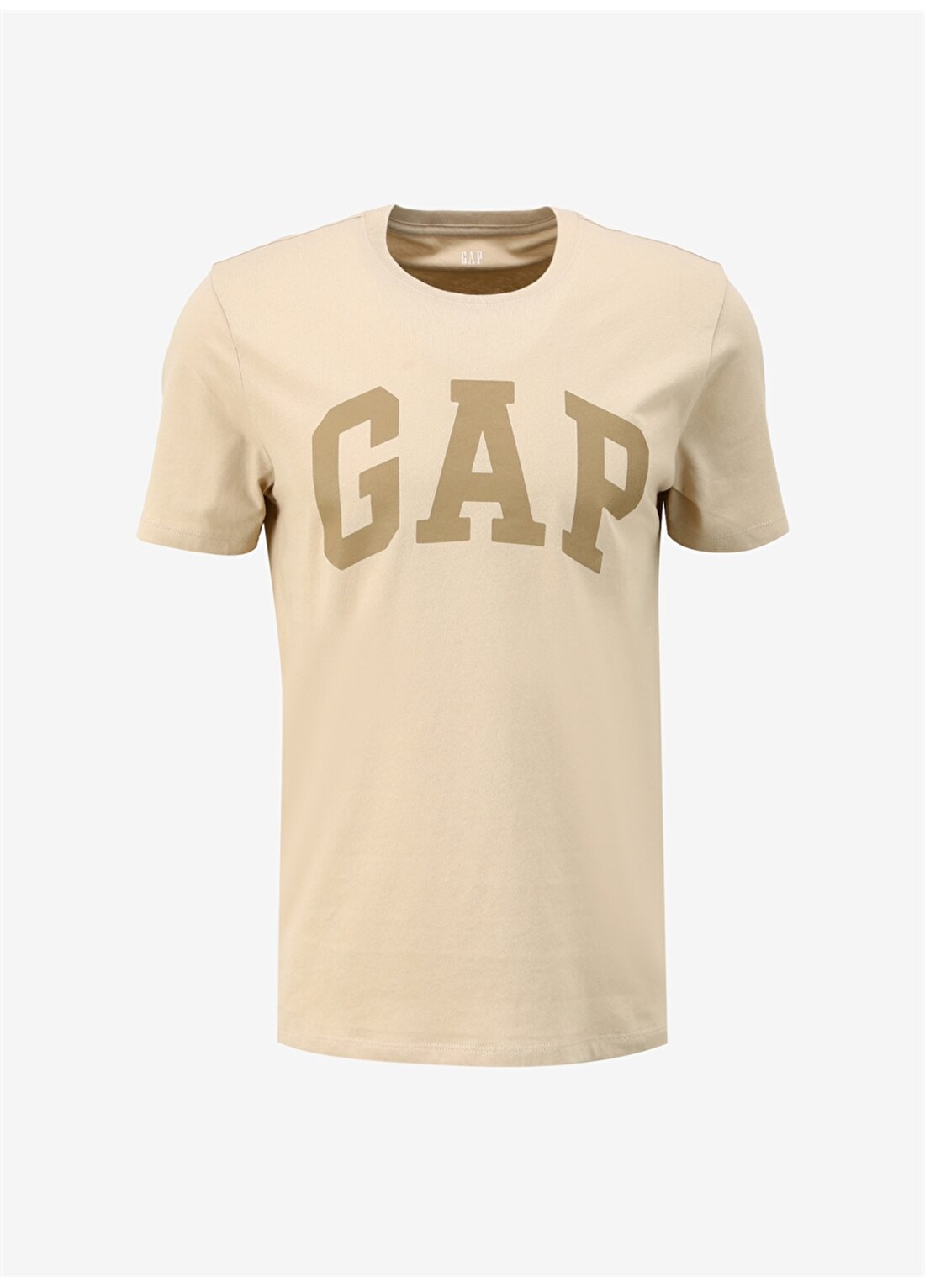 Gap Bisiklet Yaka Düz Krem Erkek T-Shirt 856659