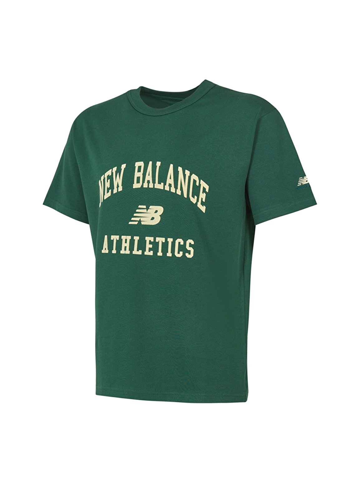 New Balance Yeşil Erkek Bisiklet Yaka Standart Fit T-Shirt MNT1402-GRN-NB