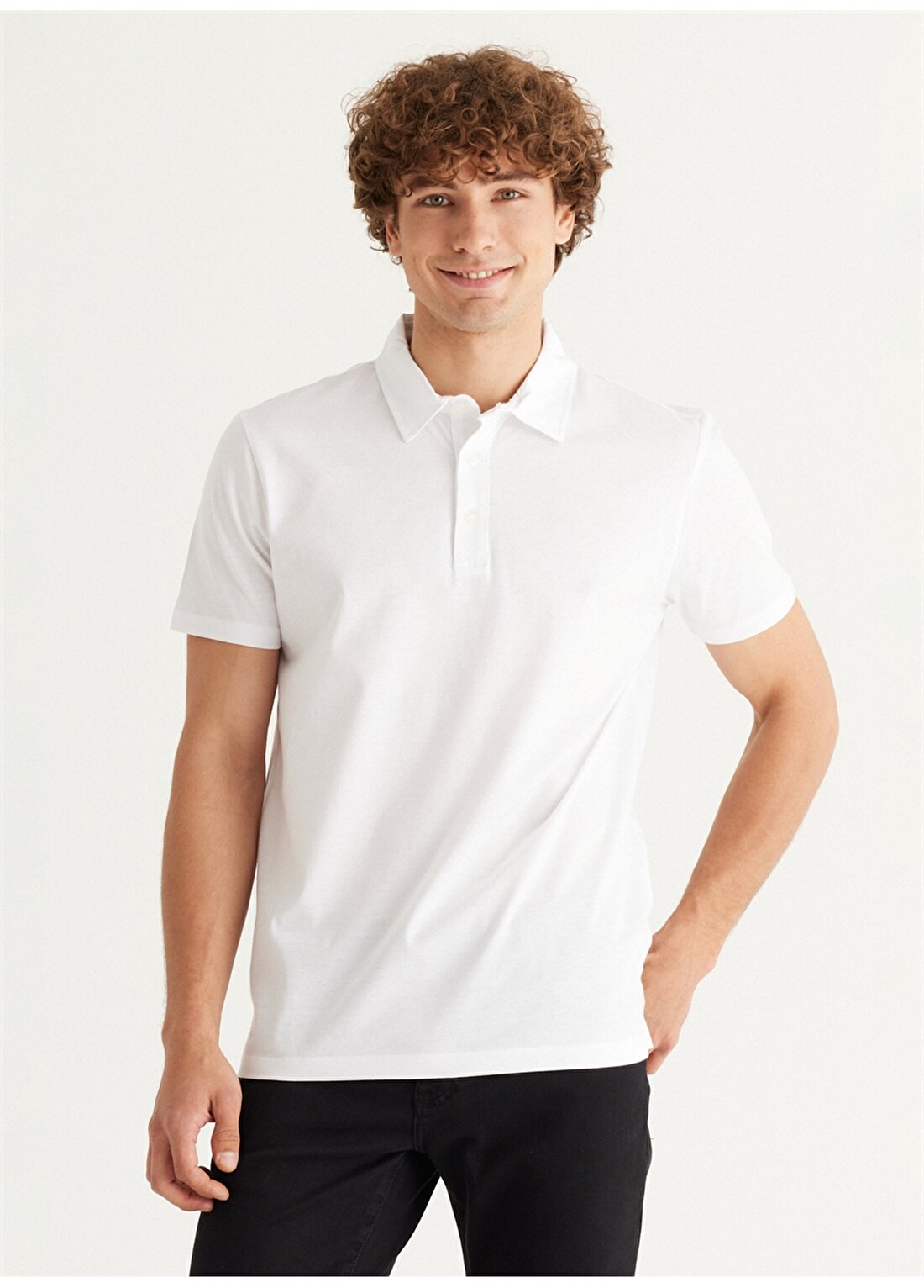 Altınyıldız Classics Beyaz Erkek Polo T-Shirt 4A4823200075