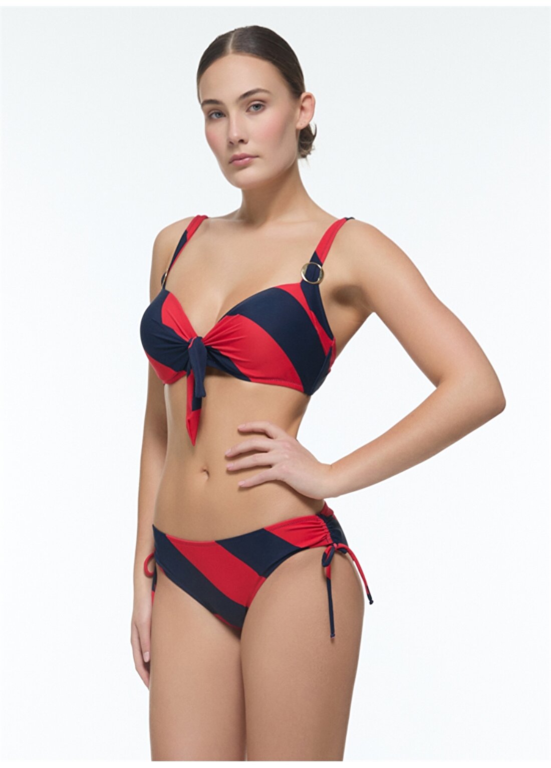 Bellisa Kırmızı - Lacivert Kadın Bikini Takım 241050