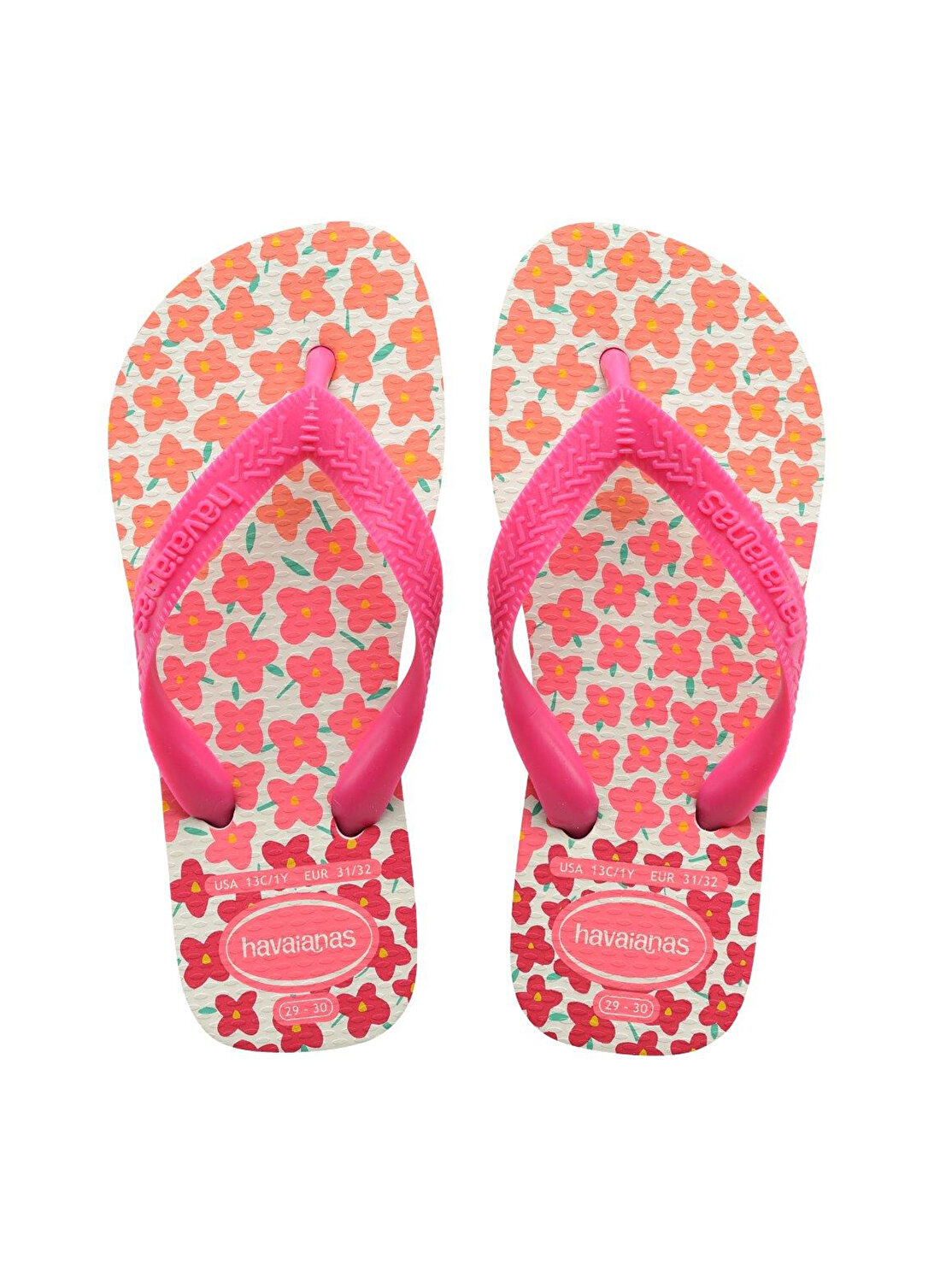 Havaianas Pembe - Çok Renkli Kadın Plaj Terliği KIDS FLORES