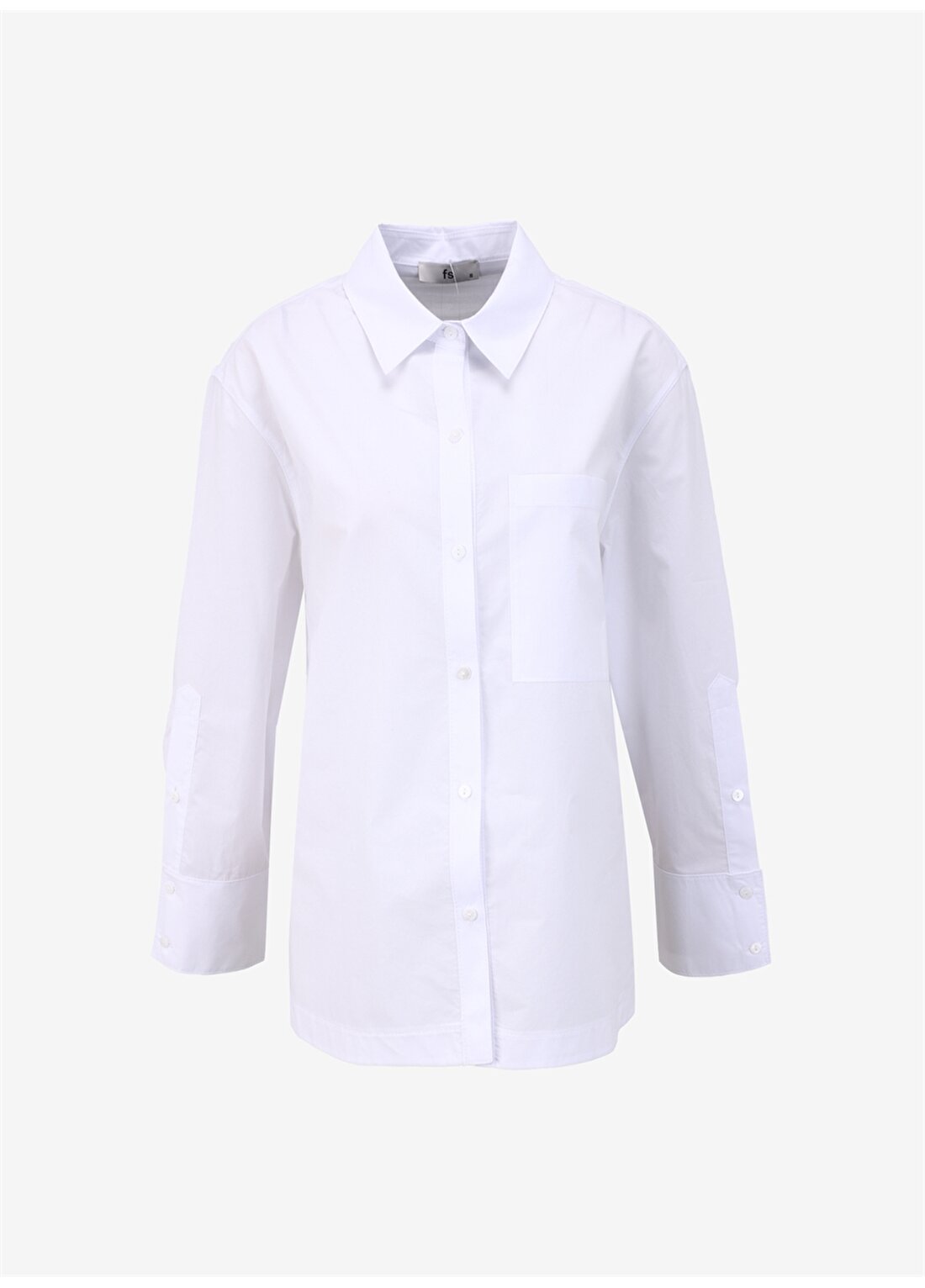 Faik Sönmez Normal Gömlek Yaka Beyaz Kadın Gömlek U68403