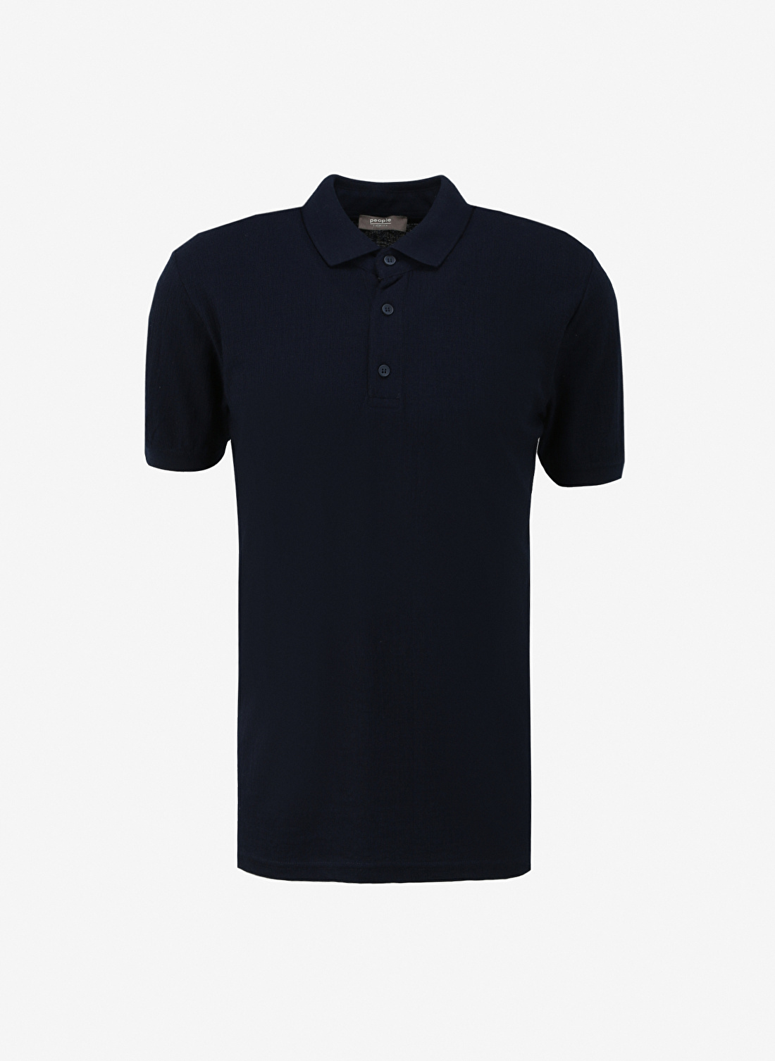 People By Fabrika Lacivert Erkek Slim Fit Jakarlı Polo T-Shirt SPBF4SM-TST 5086 