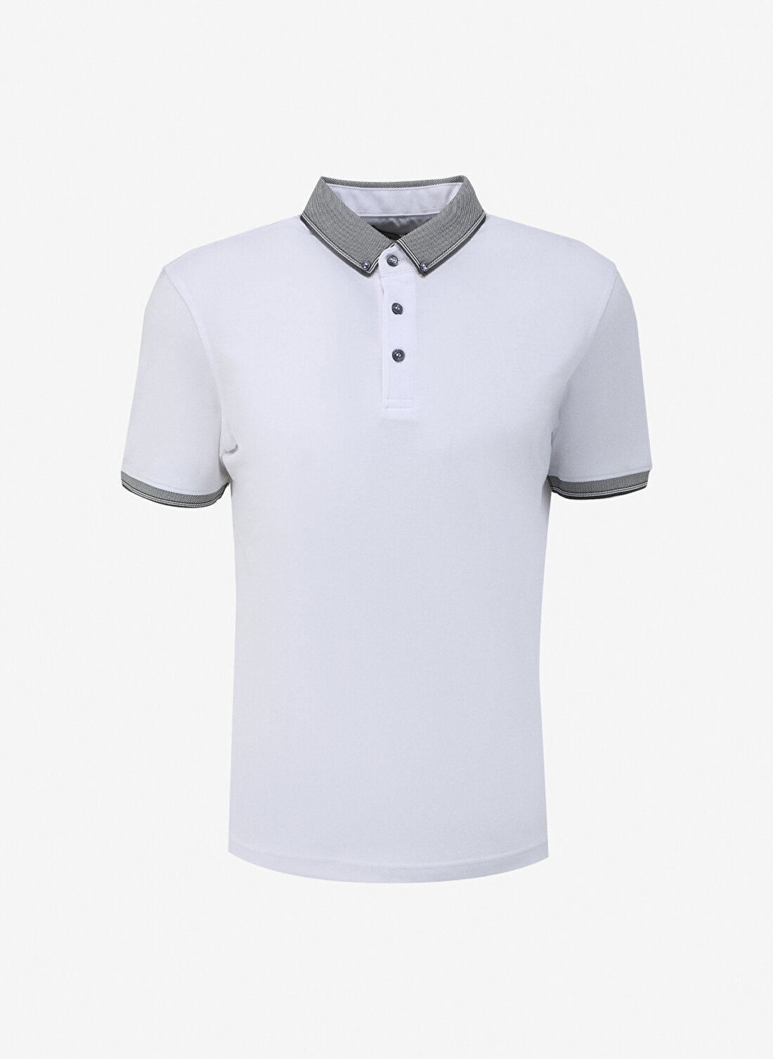People By Fabrika Beyaz Erkek Basic Polo T-Shirt SPBF4SM-TST5082  