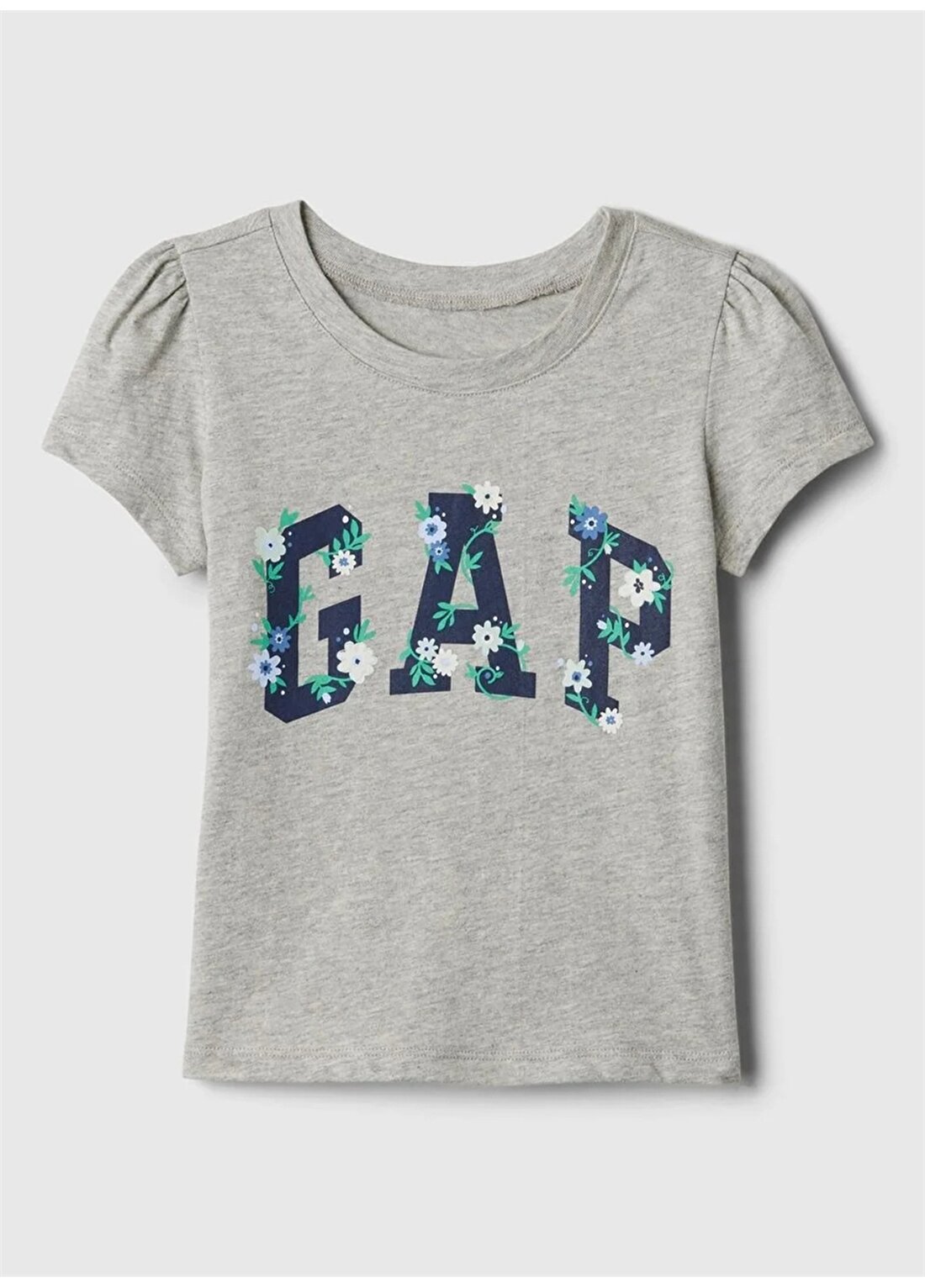 Gap Baskılı Gri Kız Çocuk T-Shirt 854865008