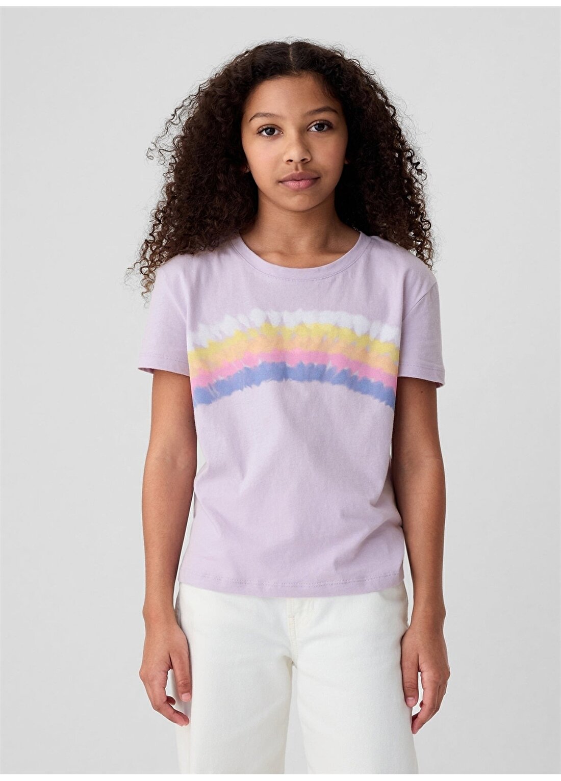 Gap Baskılı Lila Kız Çocuk T-Shirt 888867003