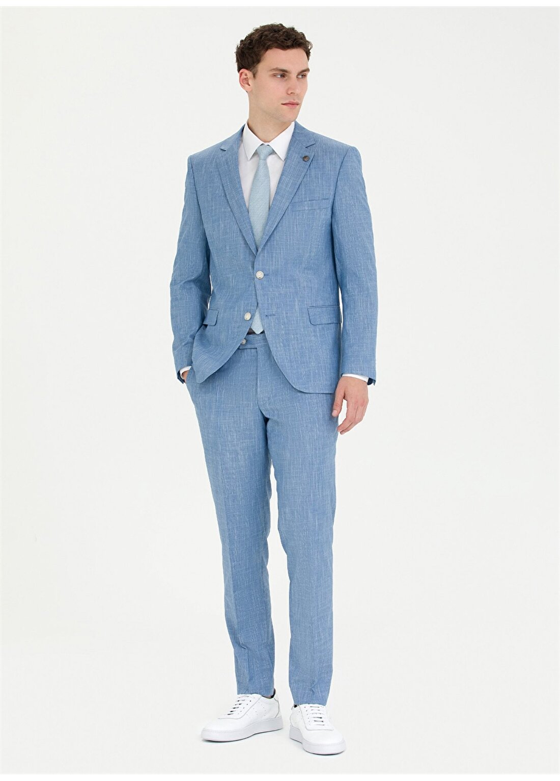Pierre Cardin Normal Bel Extra Slim Açık Mavi Erkek Takım Elbise E19342/EXT