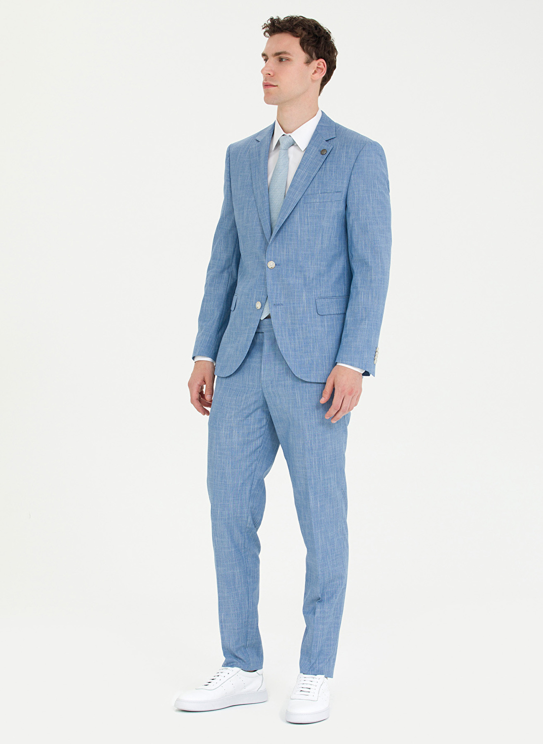 Pierre Cardin Normal Bel Extra Slim Açık Mavi Erkek Takım Elbise E19342/EXT