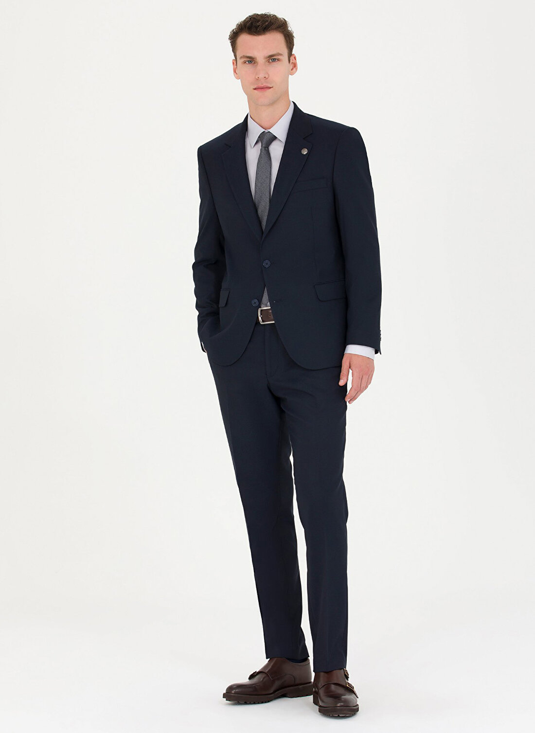 Pierre Cardin Normal Bel Slim Fit Lacivert Erkek Takım Elbise T19153/ST