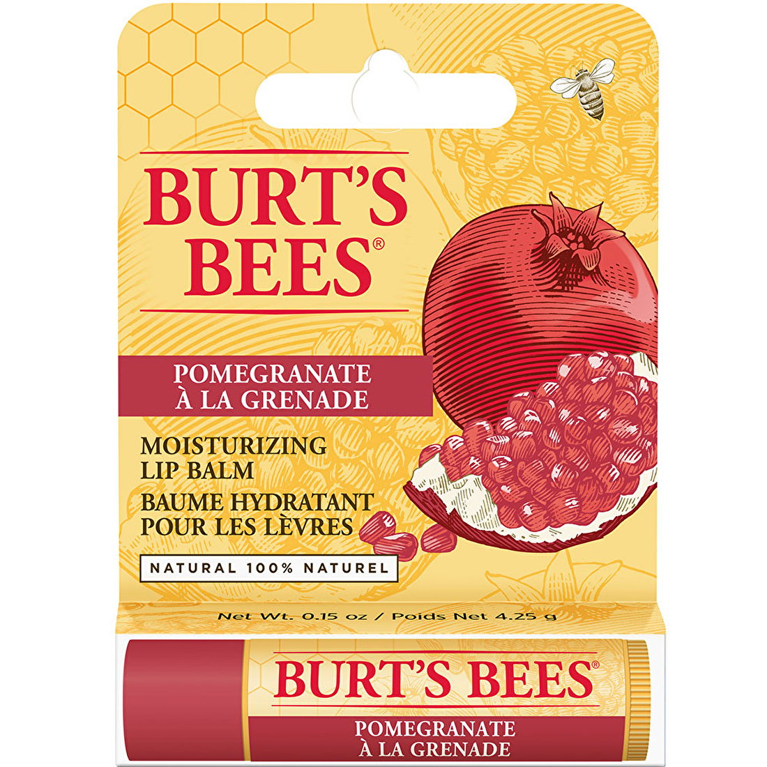 Burts Bees Nar Aromalı Dudak Bakım Kremi Blister Ambalaj -Pomegranate Lip Balm Blister 4,25 gr