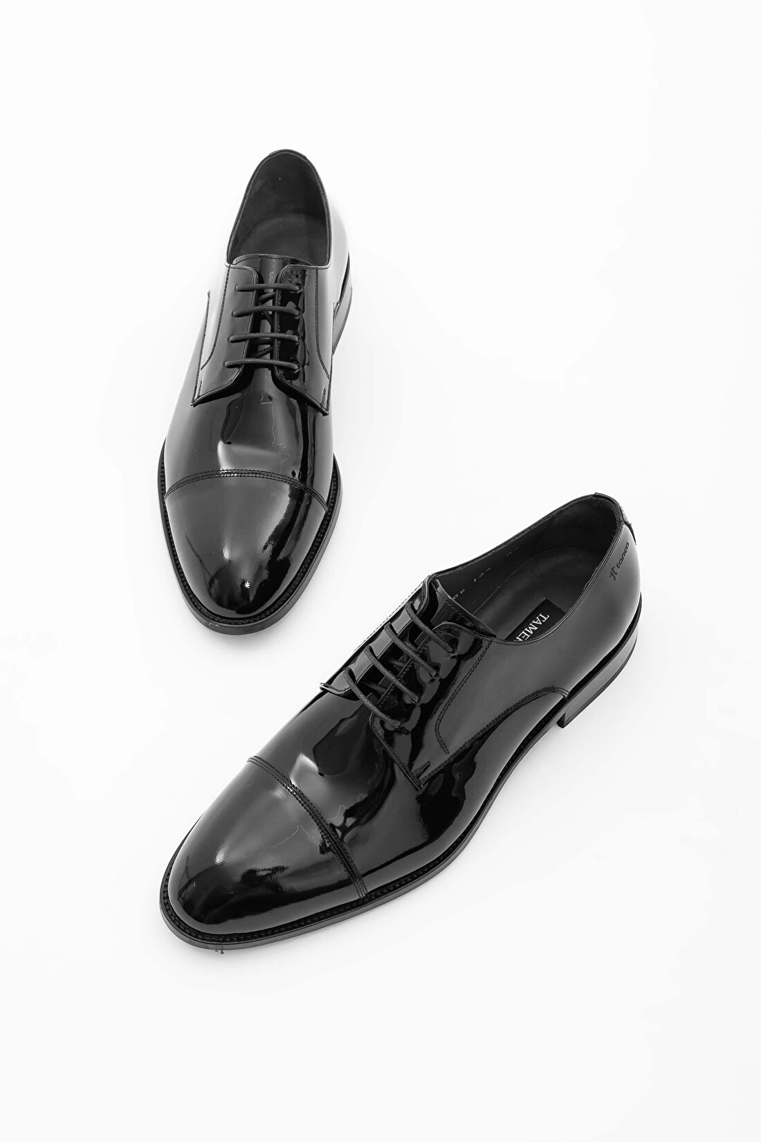 Tamer Tanca Erkek Hakiki Deri Siyah Rugan Klasik Ayakkabı