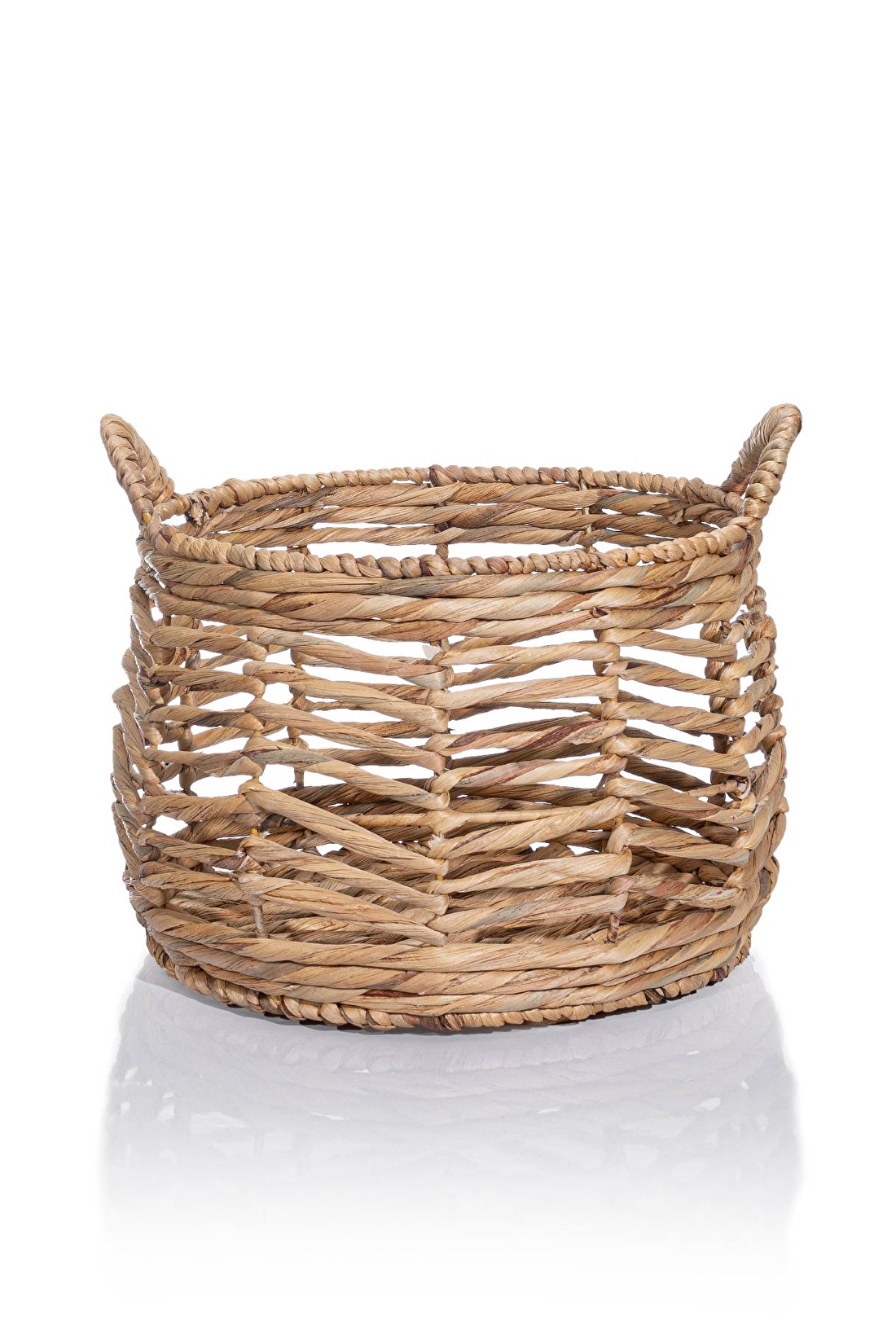 Meander Natural El Yapımı Rattan Örme Su Sümbülü Sepet 30x31cm 8851