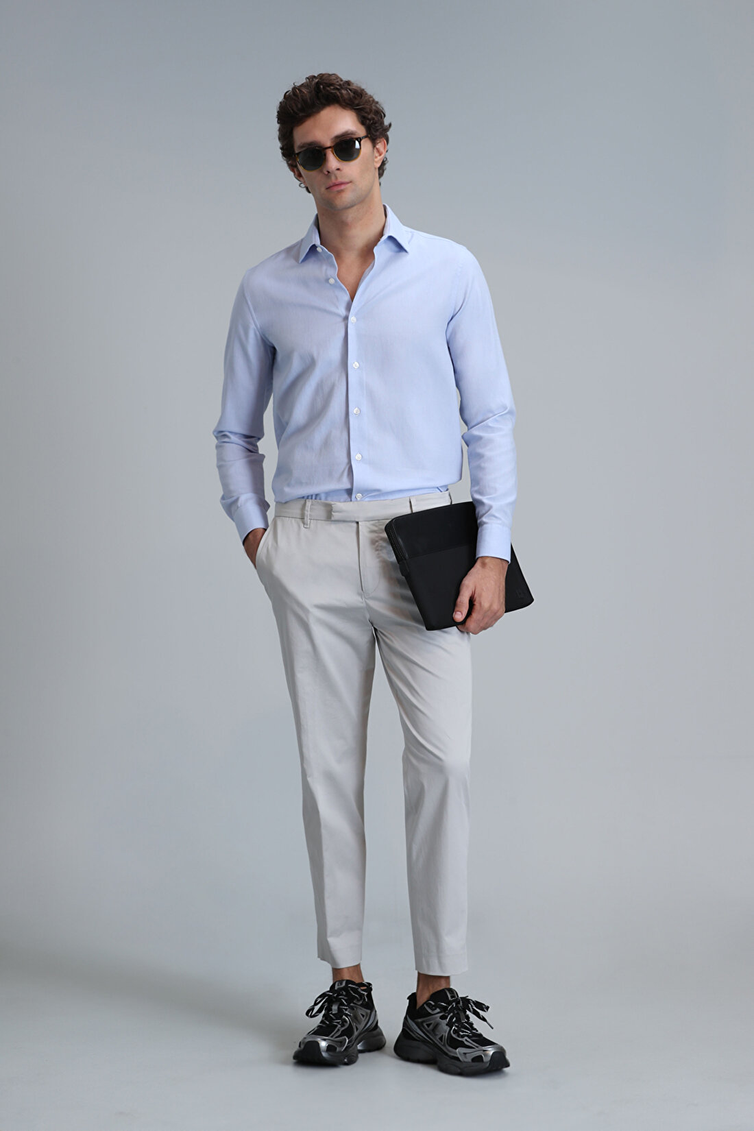 Plus Smart Erkek Chino Pantolon Slim Fit Taş