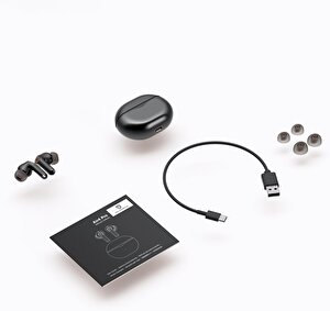Soundpeats Air4 Pro Siyah Aptx Kablosuz Kulaklık, Bluetooth 5.3 Hibrit Aktif Gürültü Önleme