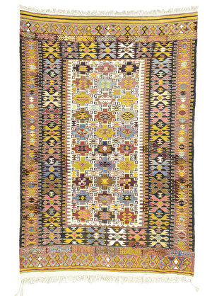 Rissa Geometrik Tasarımlı El Dokuma Kilim 152x220 cm