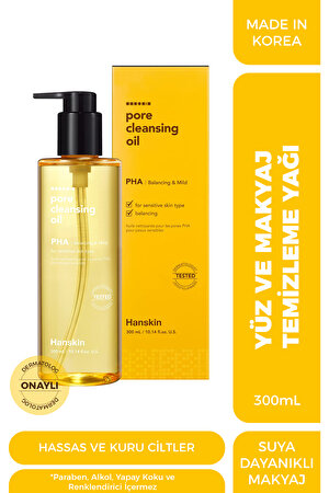 Pore Cleansing Oil Pha-hassas Ve Toleranssız Ciltler/gözenek Ve Makyaj Temizleme Yağı[300ml]