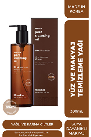 Pore Cleansing Oil Bha – Karma Ve Yağlı Ciltler Için Gözenek / Makyaj Temizleme Yağı [300ml]