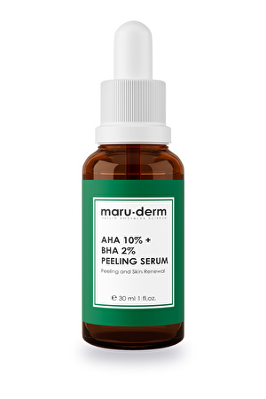 Maru.Derm Aha %10 + Bha %2 Leke Karşıtı & Cilt Tonu Eşitleyici Peeling Maske Cilt Bakım Serumu 30 Ml