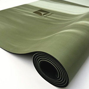 Rebuwo Kaydırmaz Doğal Kauçuk Yoga Matı Pilates Mat Yeşil Desenli