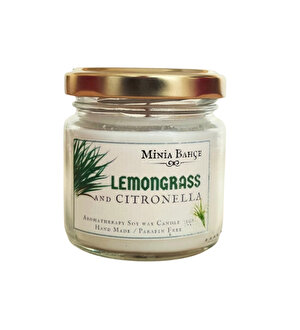 Limonotu & Citronella Yağı, Sineksavar Aromaterapi Soya Mumu, 75gr