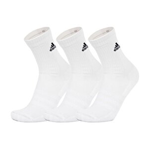 Adidas HT3446 Yastıklamalı 3lü Beyaz Spor Çorap