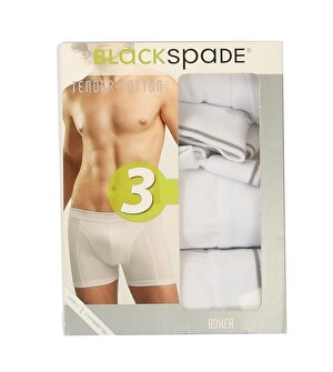 Blackspade Beyaz Erkek Boxer 9673 Tender Cotton