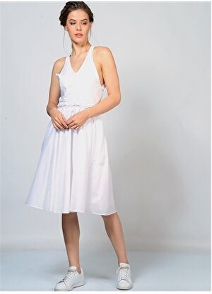 Brigitte Bardot  Kadın Beyaz Elbise BB48019    
