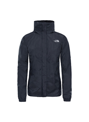 The North Face W Resolve Jacket Bisiklet Yaka Normal Kalıp Düz Siyah Kadın Mont