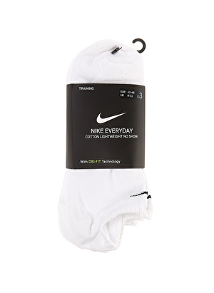 Nike Beyaz Erkek 3lü Spor Çorap SX7678-100 EVERYDAY LTWT NS 3PR  