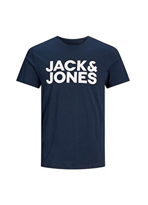 Jack & Jones O Yaka Baskılı Koyu Lacivert Erkek T-Shirt 12151955 JJECORP LOGO TEE SS CREW N