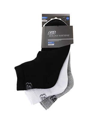 Skechers Çok Renkli Unisex 3lü Çorap U SKX Padded Mid Cut Socks 3 Pack  