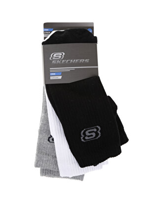 Skechers Çok Renkli Unisex 3lü Çorap U SKX Padded Crew Cut Socks 3 Pack  