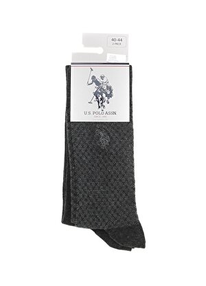 U.S. Polo Assn.  Antrasit Melanj Erkek Çorap