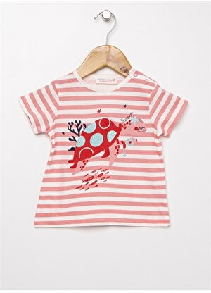 Mammaramma Pembe - Beyaz Kız Bebek T-Shirt OG-01