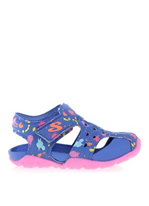 Skechers 86428N Side Wawe Pembe - Mavi Kız Çocuk Sandalet