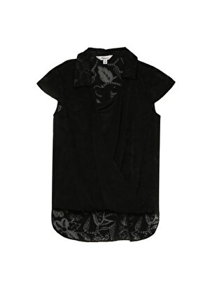 Random S20RW0116096 Çiçek Desenli SiyahKadın Bluz