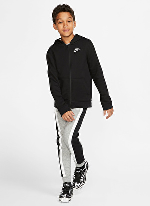 Nike Çocuk Siyah Sweatshirt BV3699-010 B NSW HOODIE FZ CLUB   