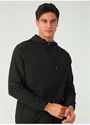Skechers S202168-001 Micro Zip Jacket     Siyah Erkek Zip Ceket