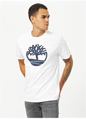 Timberland     Beyaz Erkek T-Shirt  -  TB0A2C2R1001 SS KE