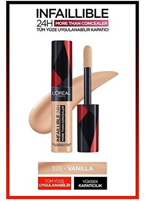 L'Oréal Paris Infaillible Tüm Yüze Uygulanabilir Kapatıcı - 326 Vanilla