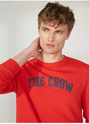 The Crow Kırmızı Erkek T-Shirt THE CROW LOGO