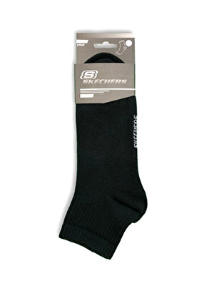 Skechers Siyah Unisex 3lü Çorap U SKX NoPad Mid Cut Socks 3 Pack  