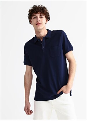 Limon Düz Lacivert Erkek Polo T-Shirt SKOR21