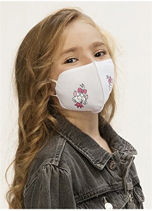 Halter Kral Şakir Lisanslı Baskılı Saf Gümüşlü Antivirüs Beyaz Kız Çocuk Maske