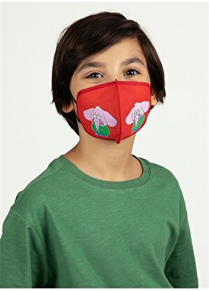 Halter Kral Şakir Lisanslı Baskılı Saf Gümüşlü Antivirüs Kırmızı Unisex Çocuk Maske