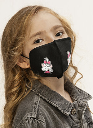 Halter Kral Şakir Lisanslı Baskılı Saf Gümüşlü Antivirüs Siyah Kız Çocuk Maske 